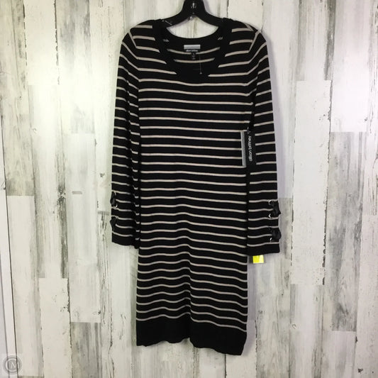 Dress Sweater By Allison Brittney In Black & Cream, Size: S