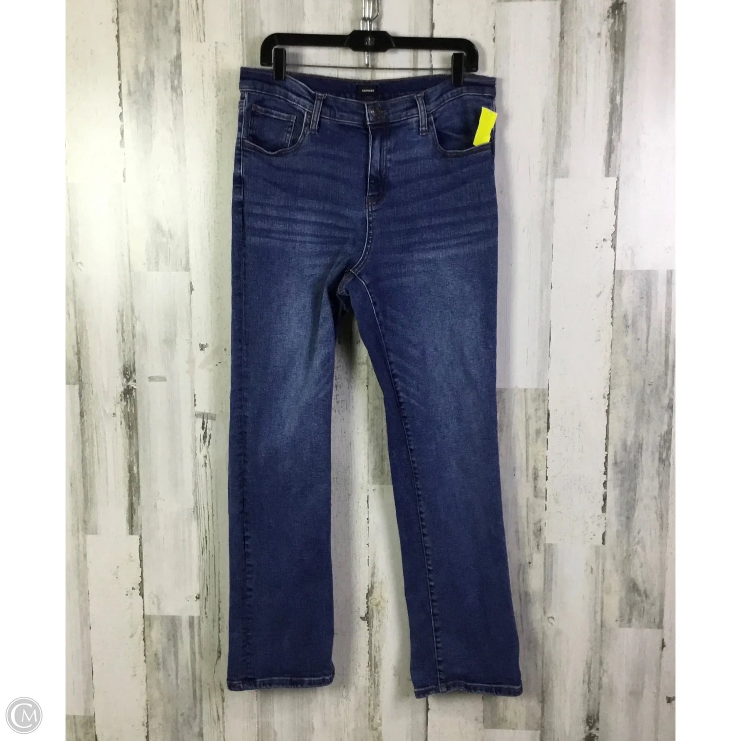 Jeans Boot Cut By Express In Blue Denim, Size: 16