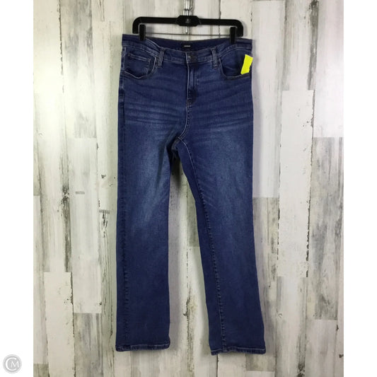 Jeans Boot Cut By Express In Blue Denim, Size: 16