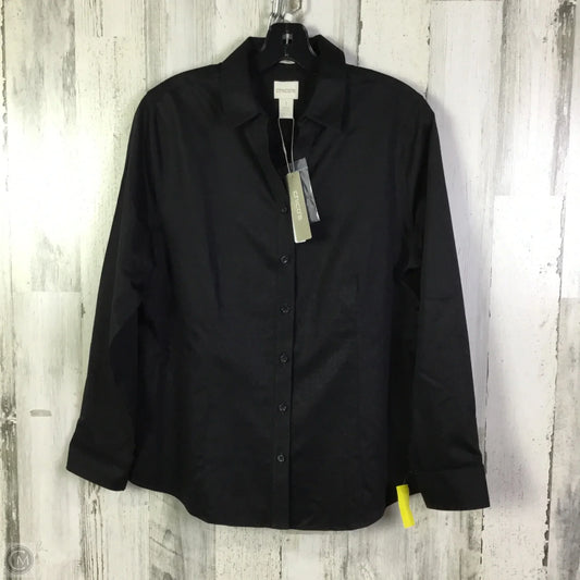 Blouse Long Sleeve By Chicos In Black, Size: M
