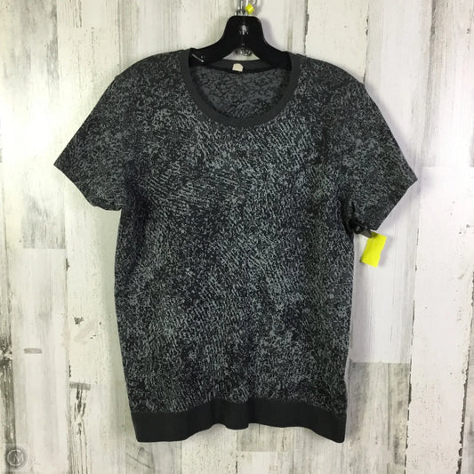 Athletic Top Short Sleeve By Lululemon In Grey, Size: 10