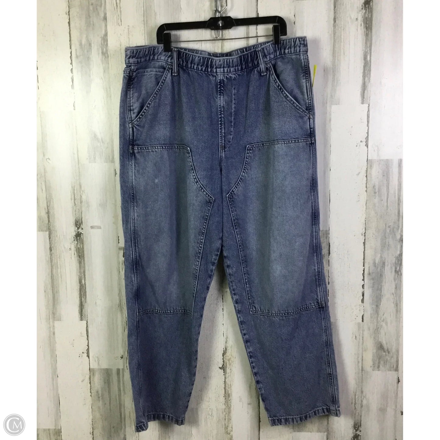 Jeans Straight By Gap In Blue Denim, Size: 16