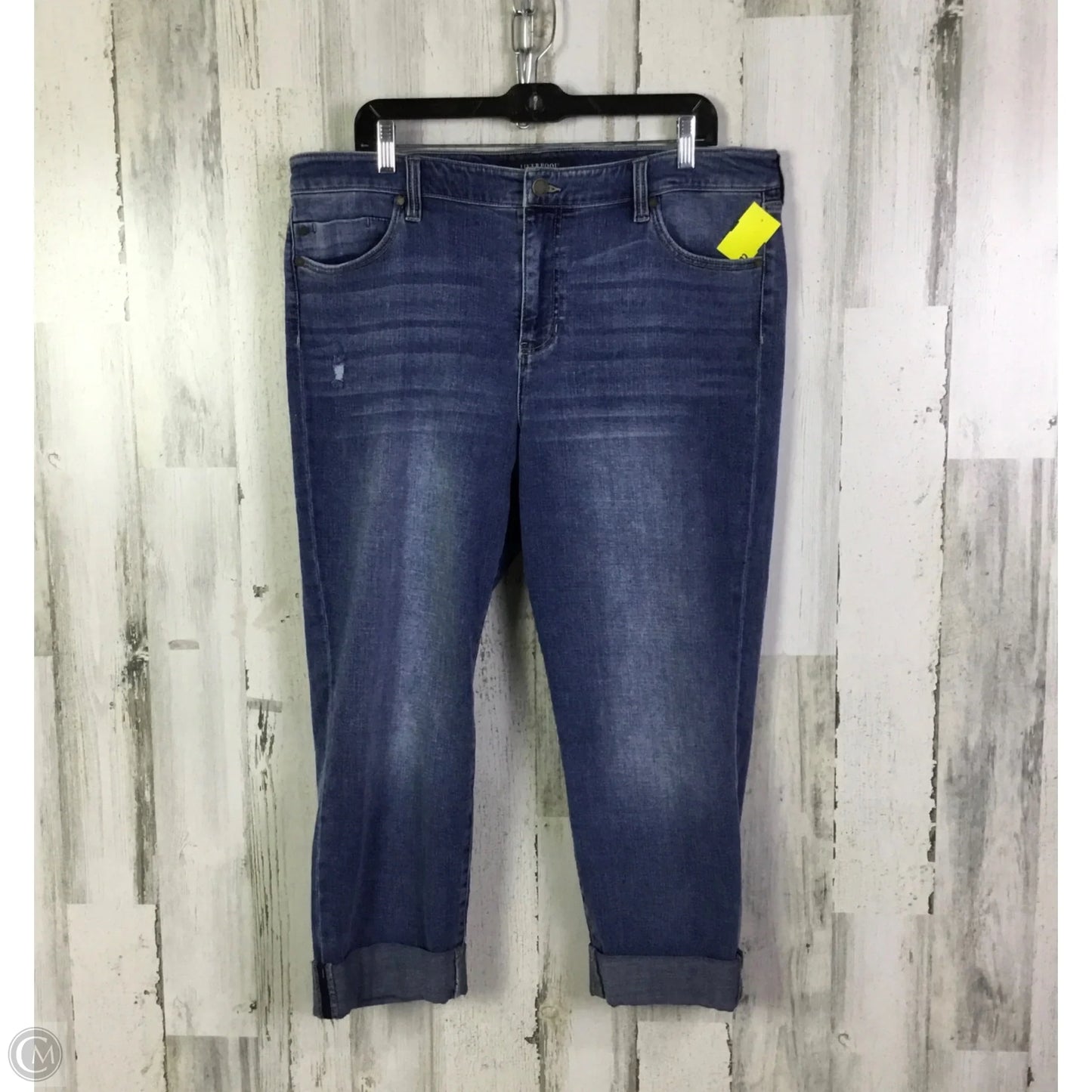 Jeans Skinny By Liverpool In Blue Denim, Size: 16