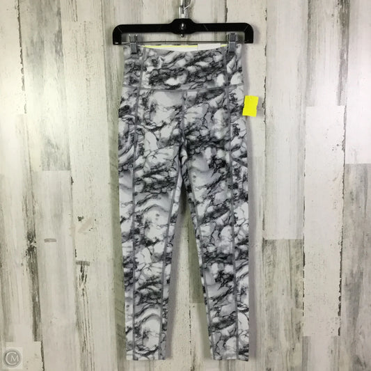 Athletic Leggings By Calvin Klein In Grey, Size: Xs