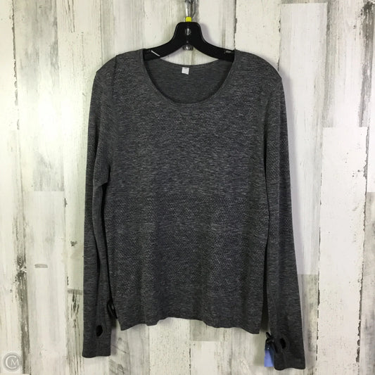 Athletic Top Long Sleeve Crewneck By Lululemon In Grey, Size: 10