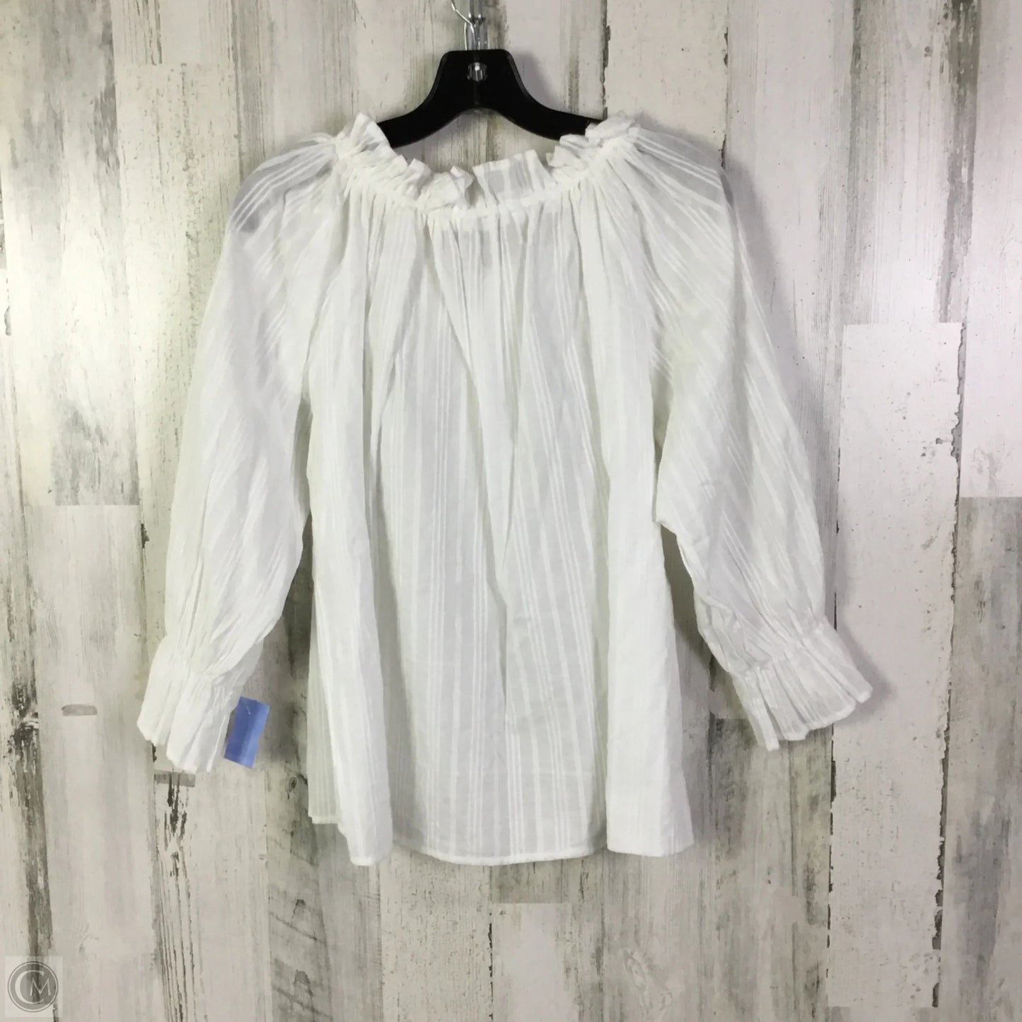 Top Long Sleeve By Cmf In White, Size: 2x