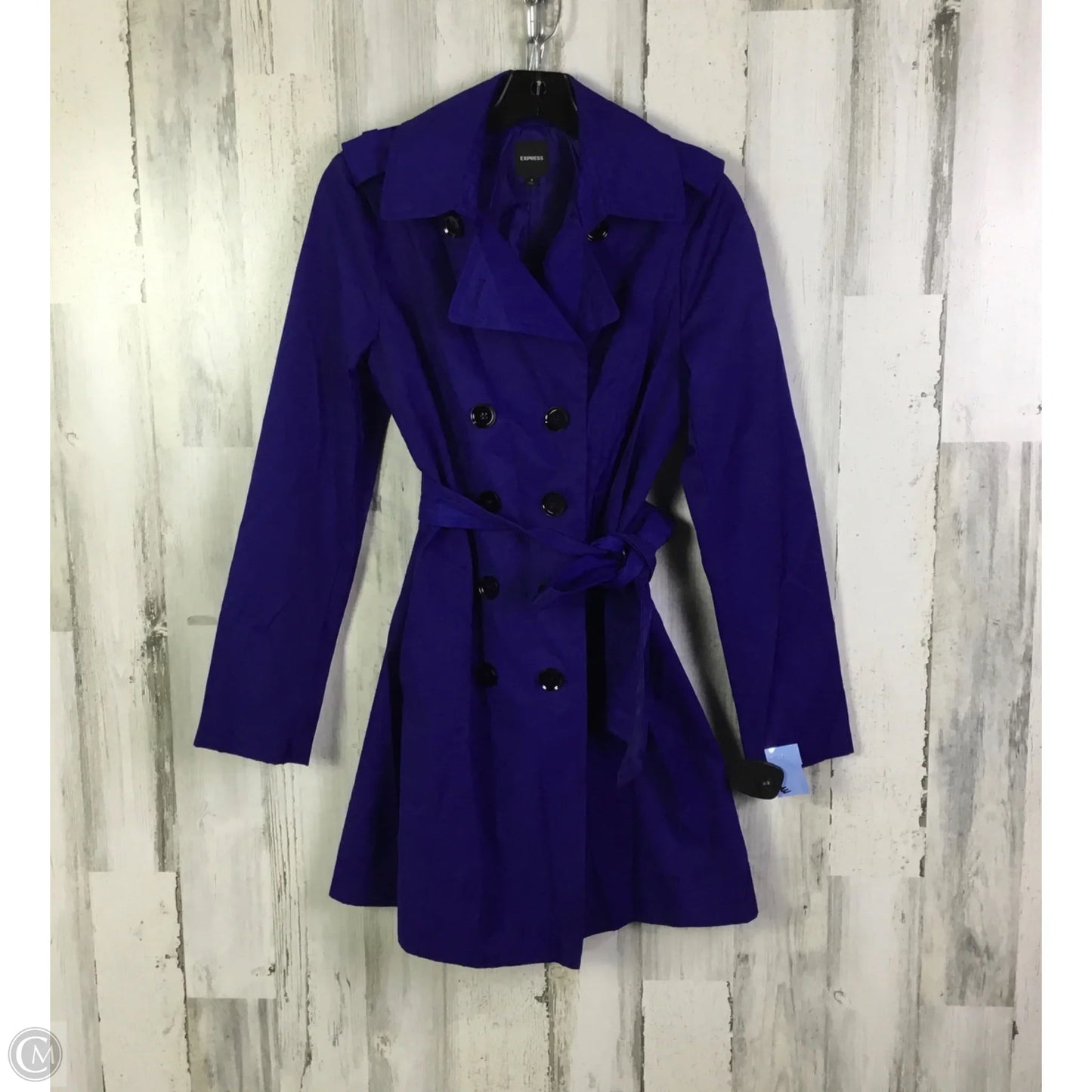 Coat Peacoat By Express In Blue, Size: S
