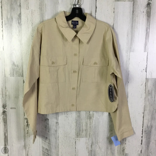 Jacket Shirt By Scoop In Cream, Size: L