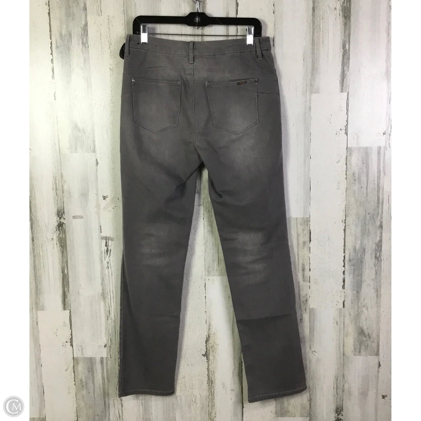 Jeans Straight By Chicos In Grey Denim, Size: 8