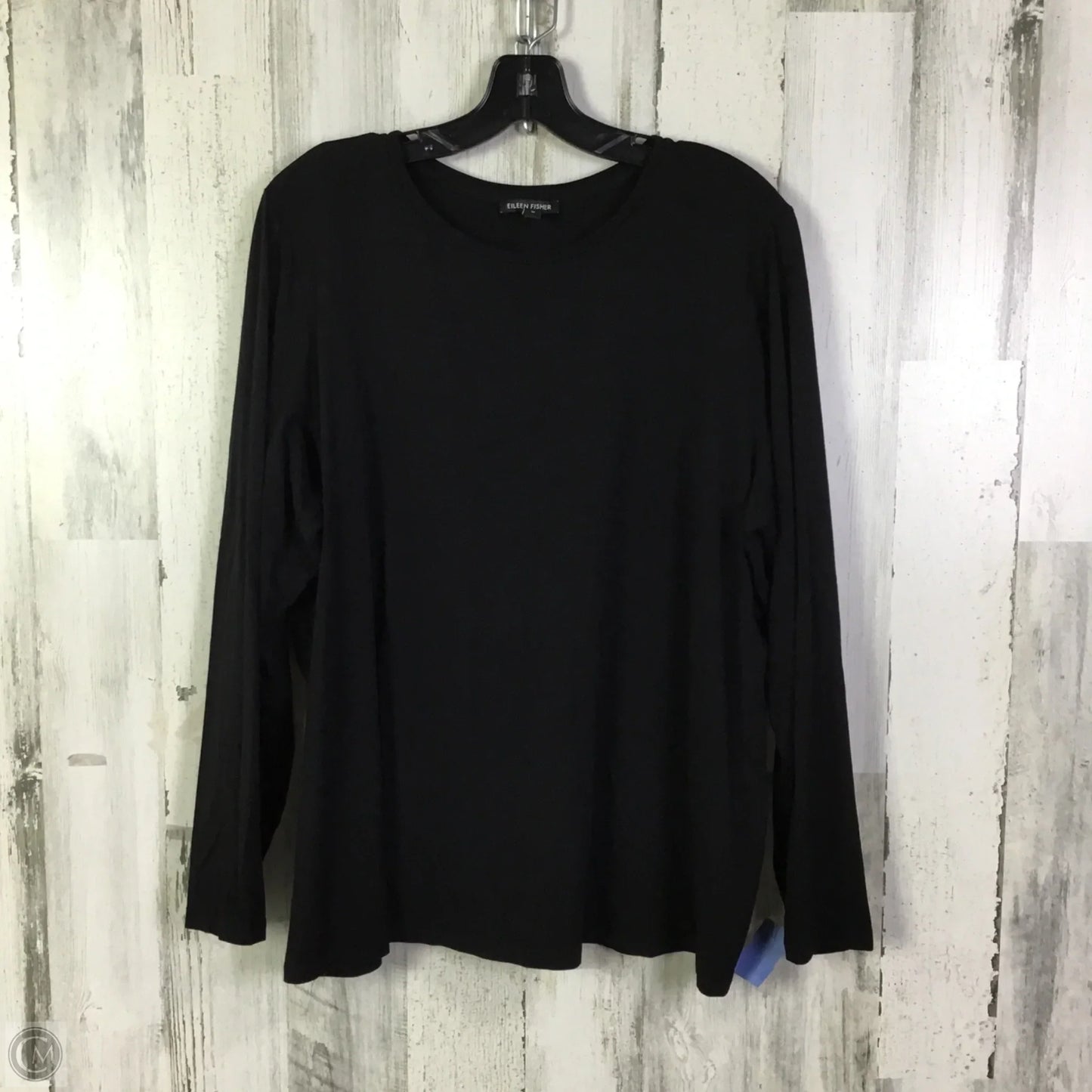 Top Long Sleeve Basic By Eileen Fisher In Black, Size: 1x