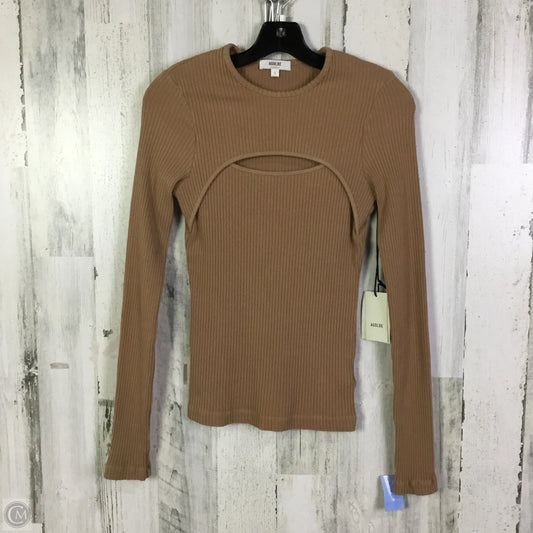 Top Long Sleeve Basic By Agolde In Brown, Size: S