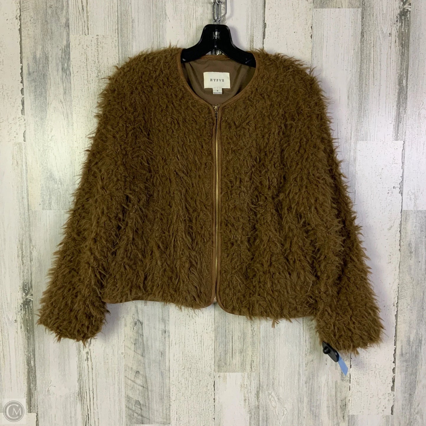 Jacket Faux Fur & Sherpa By Hyfve In Brown, Size: S