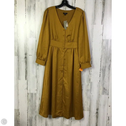 Dress Casual Midi By J. Crew In Gold, Size: S