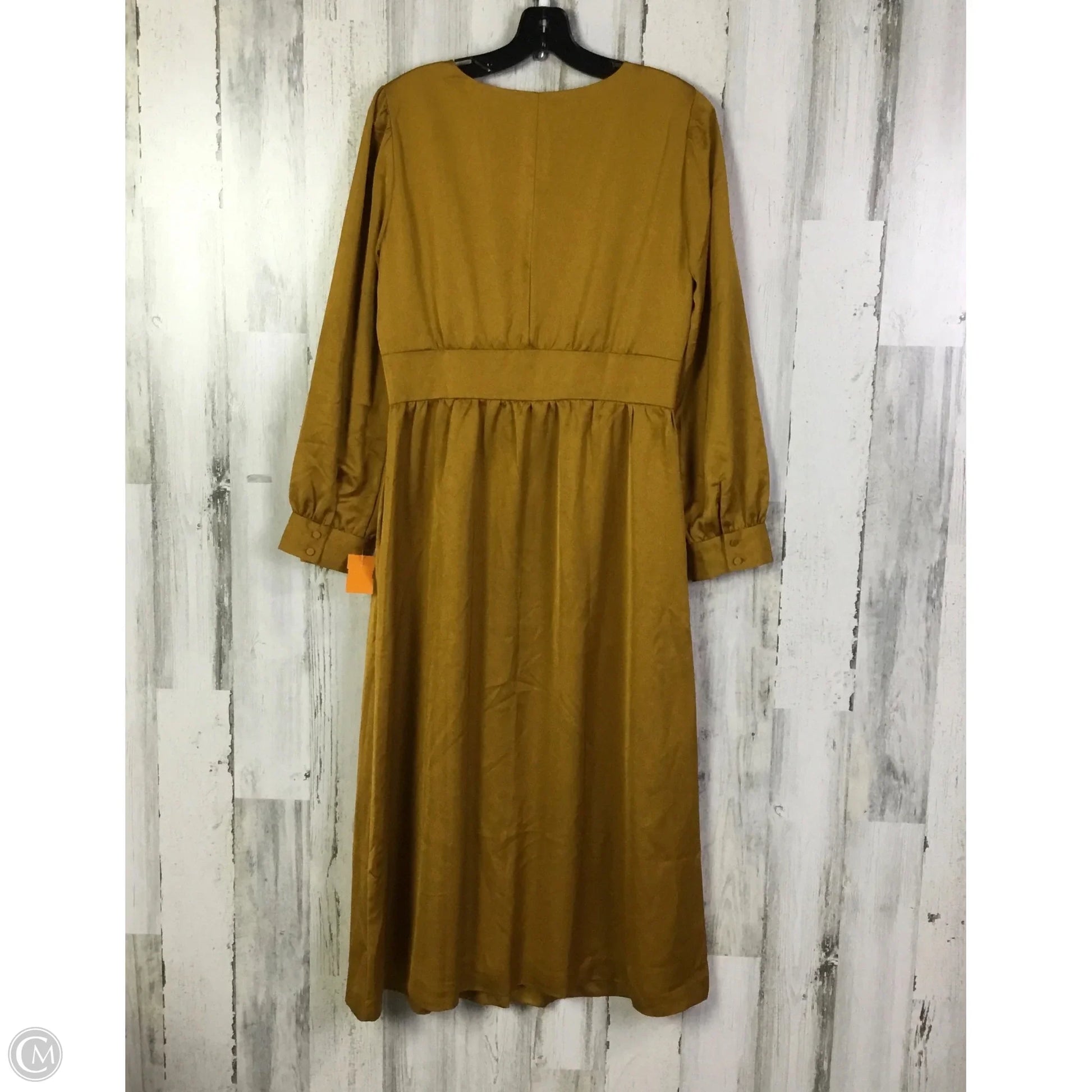 j crew yellow dress Dress Casual Midi By J. Crew In Gold, Size: S
