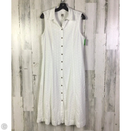 Dress Casual Midi By Anne Klein In White, Size: M