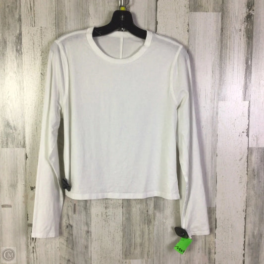 Athletic Top Long Sleeve Crewneck By Lululemon In White, Size: 10