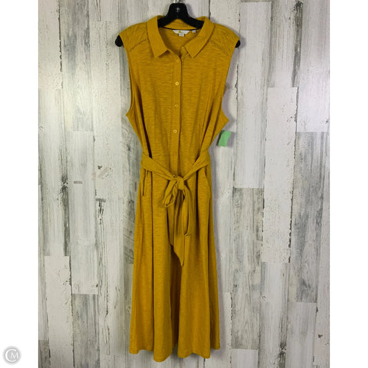 Dress Casual Midi By Boden In Yellow, Size: L