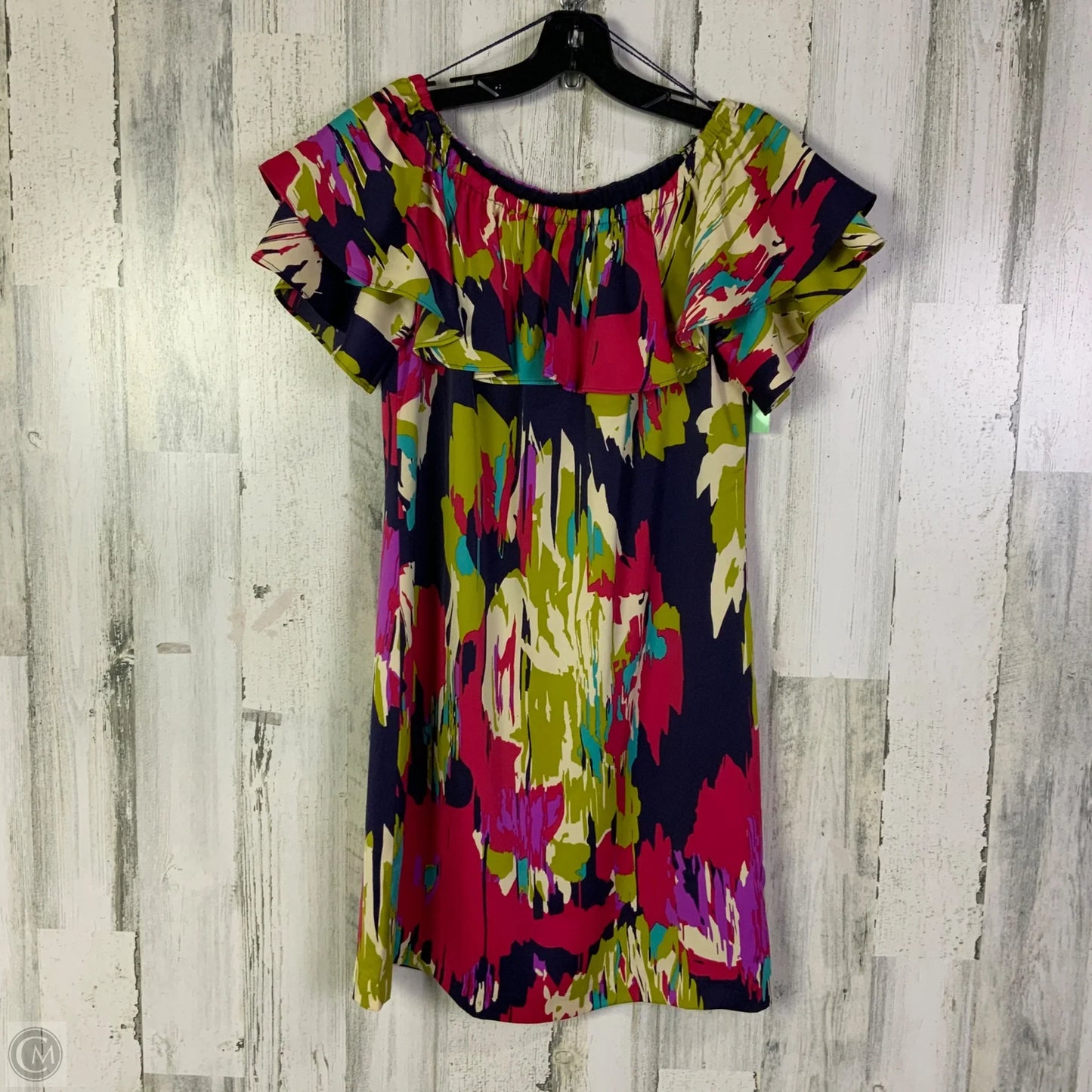 Dress Casual Short By Maggy London In Blue & Green, Size: Xs