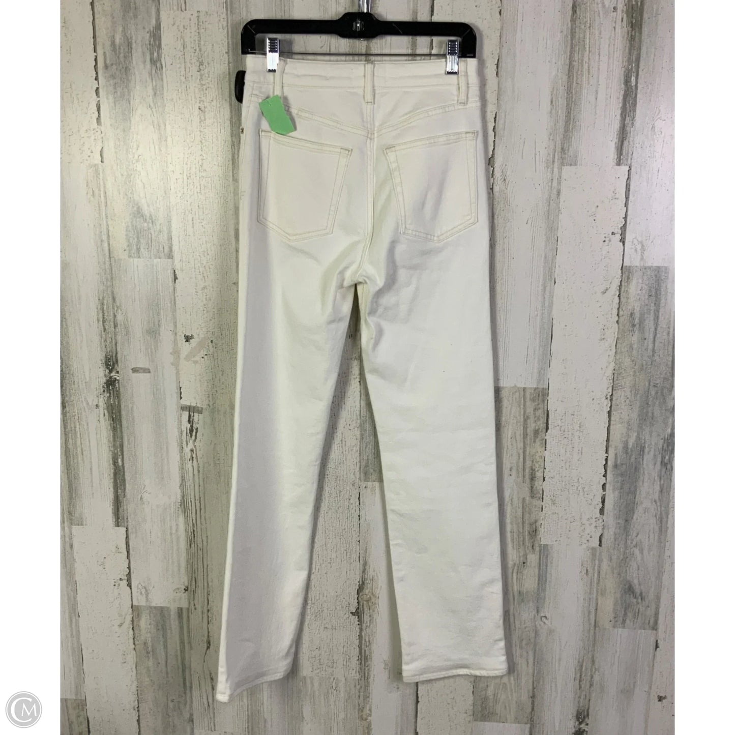 Jeans Straight By Frame In White, Size: 4