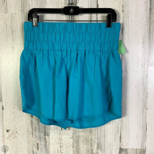 Athletic Shorts By Zenana In Blue, Size: L