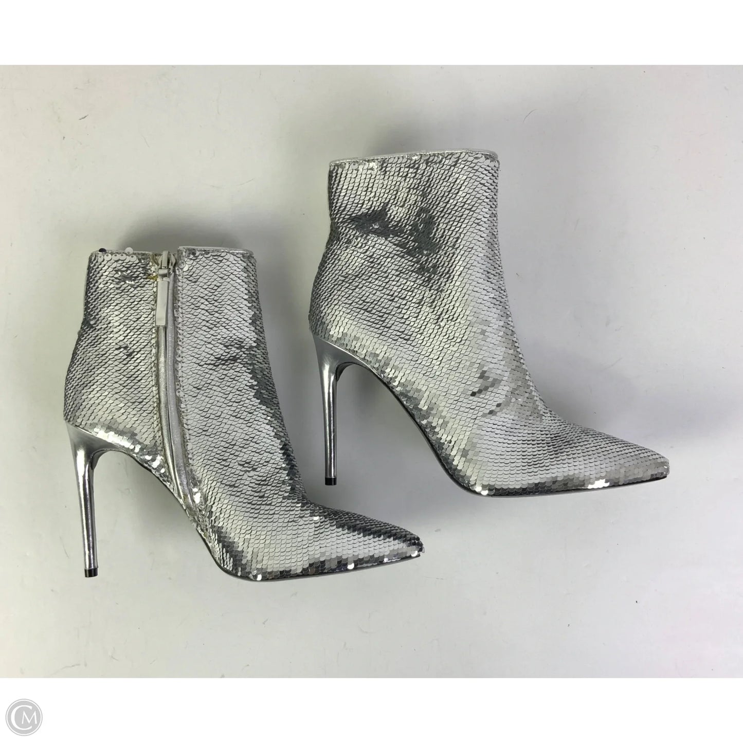 Boots Designer By Alice + Olivia In Silver, Size: 6.5