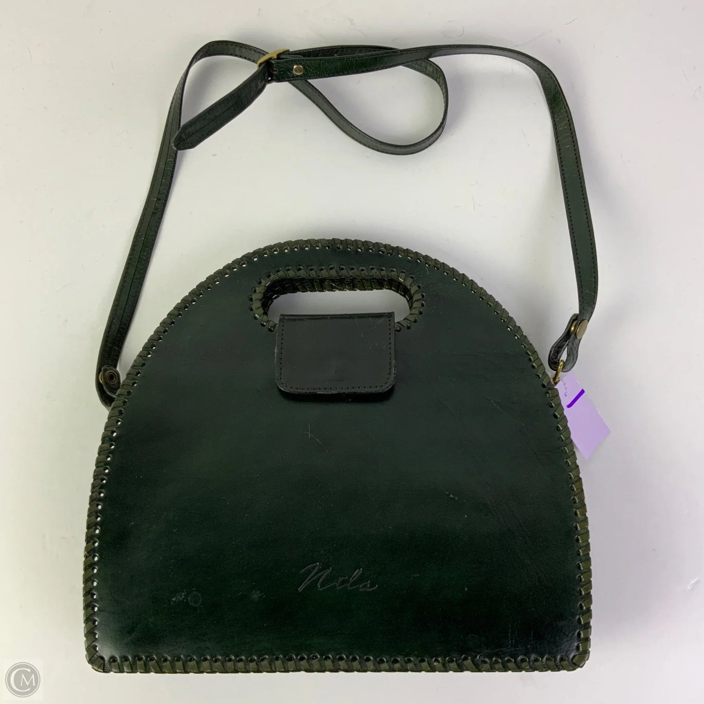 Handbag Leather By Clothes Mentor, Size: Medium