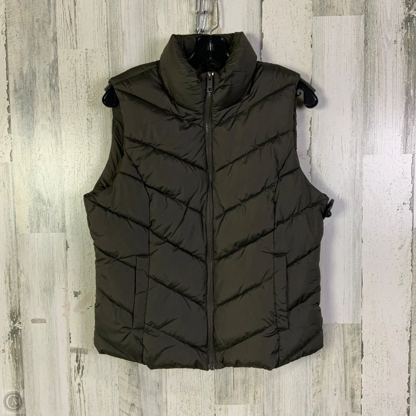 Vest Puffer & Quilted By Cole-haan In Brown, Size: M
