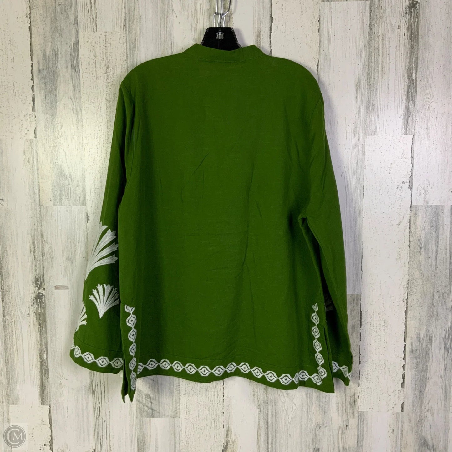 Top Long Sleeve By Jude Connally In Green, Size: L