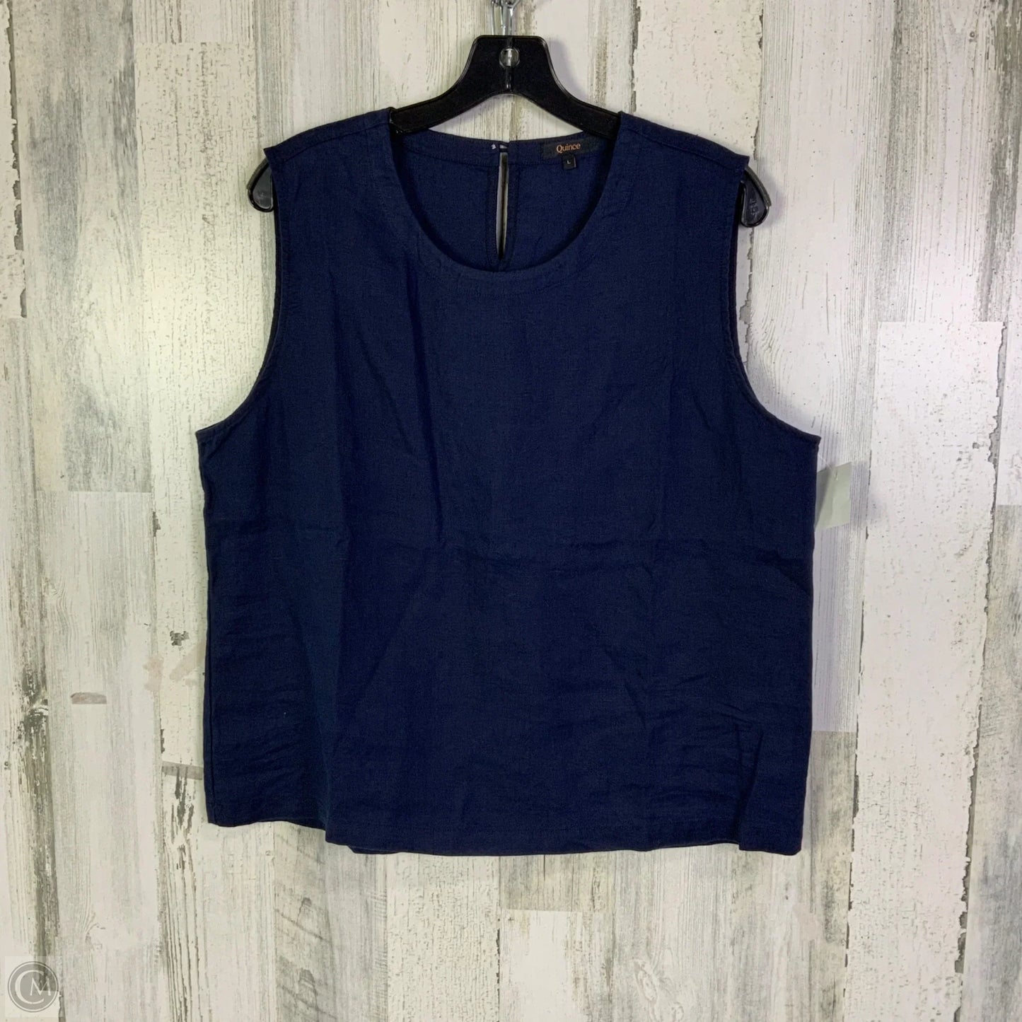 Top Sleeveless By Quince In Navy, Size: L