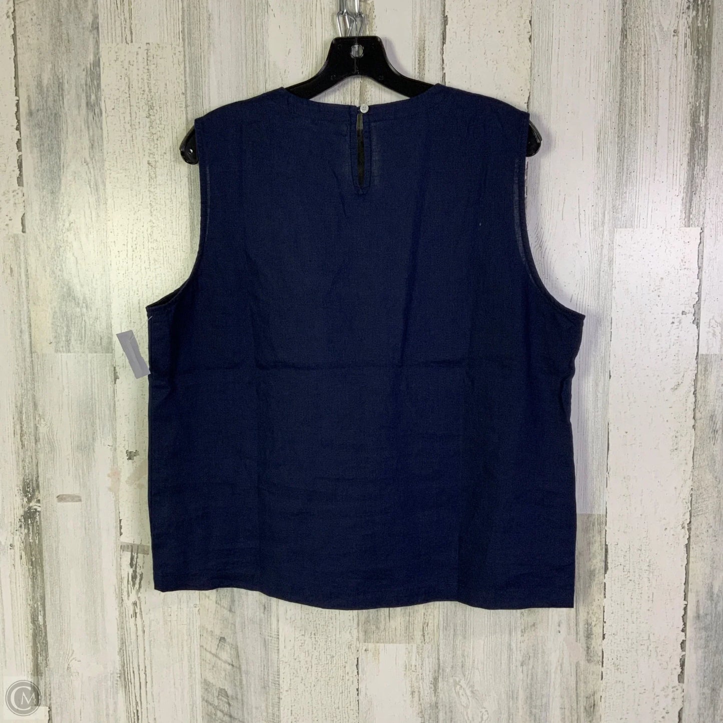 Top Sleeveless By Quince In Navy, Size: L
