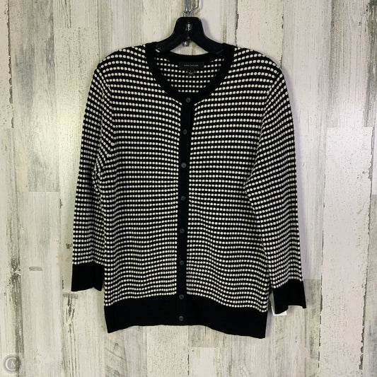 Cardigan By Ann Taylor In Black & White, Size: L