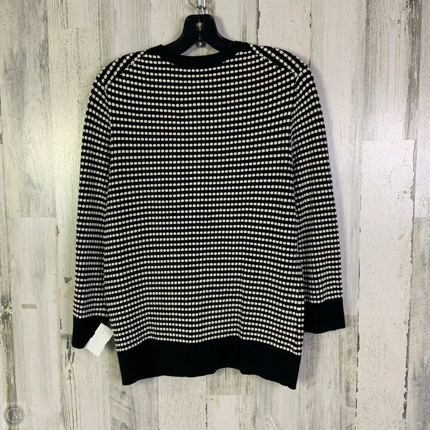 Cardigan By Ann Taylor In Black & White, Size: L