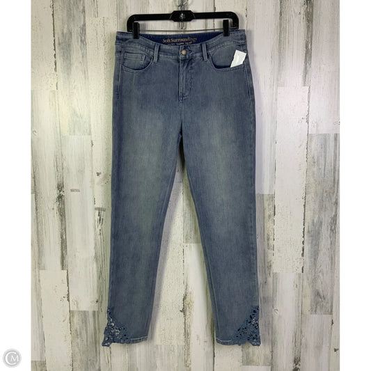 Jeans Straight By Soft Surroundings In Blue Denim, Size: 10