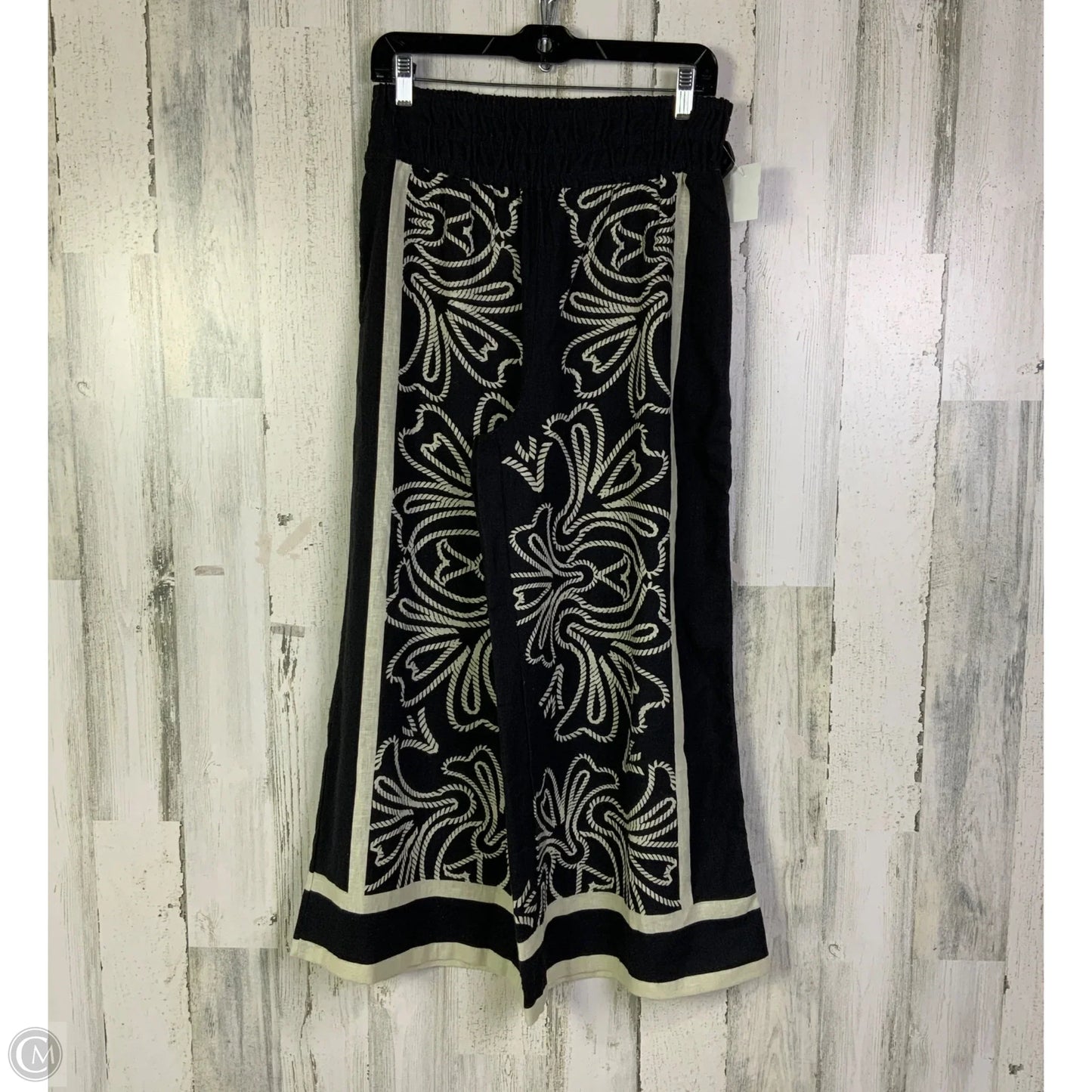 Pants Set 2pc By Anthropologie In Black & Cream, Size: S