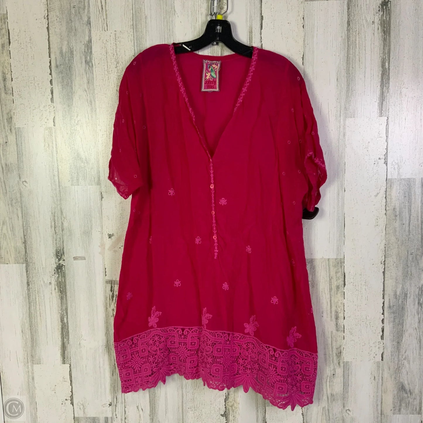 Dress Casual Short By Johnny Was In Pink, Size: L