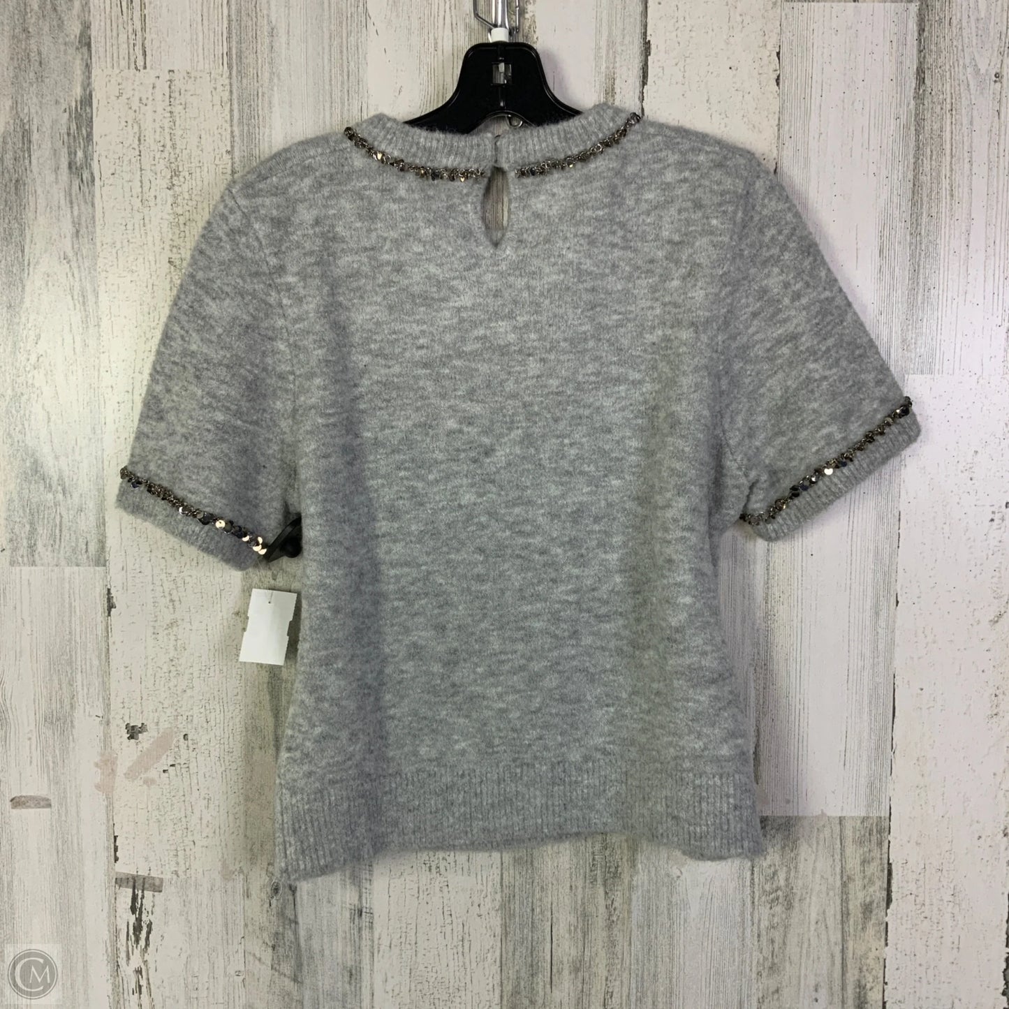 Sweater Short Sleeve By Endless Rose In Grey, Size: L