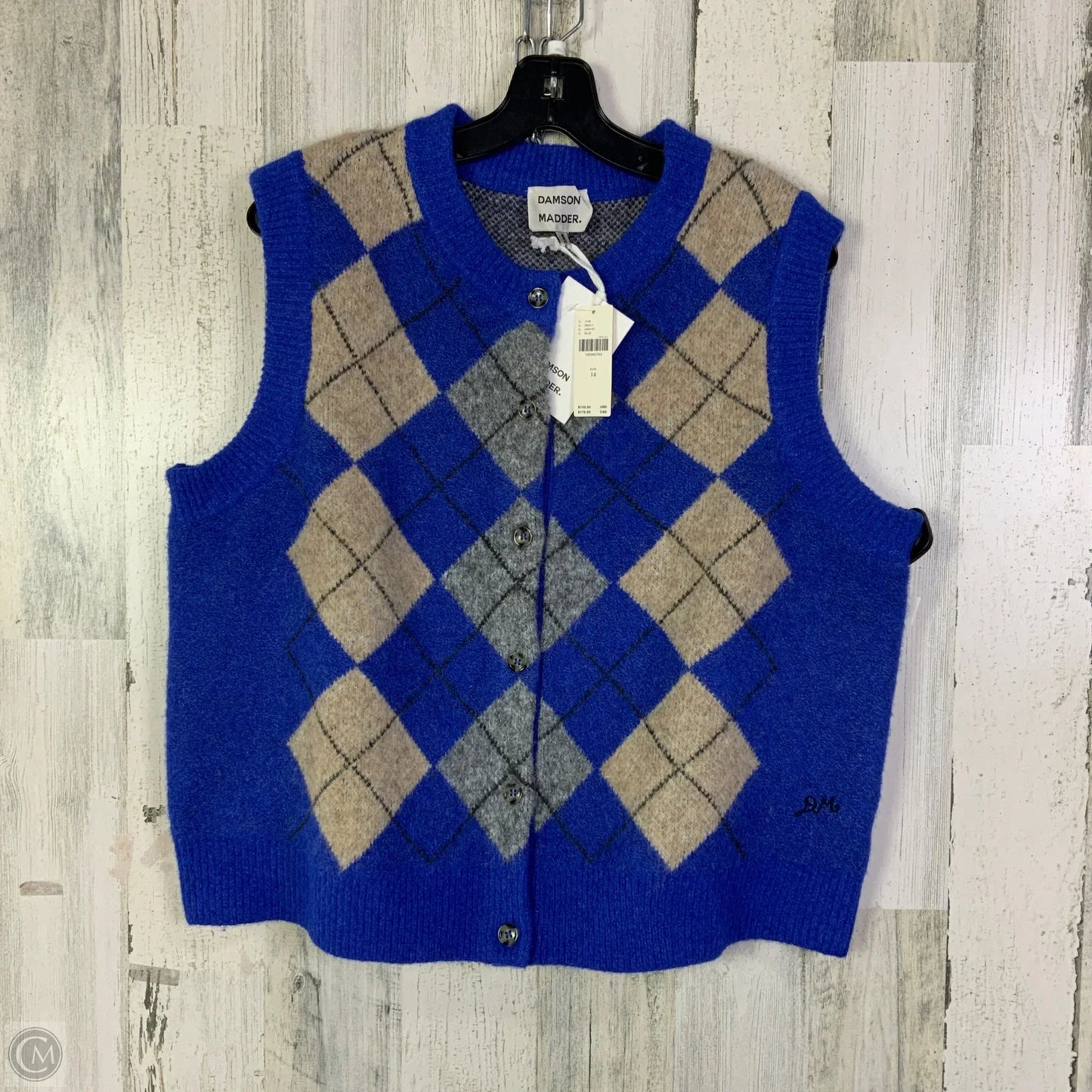 Vest Sweater By Anthropologie In Blue, Size: L
