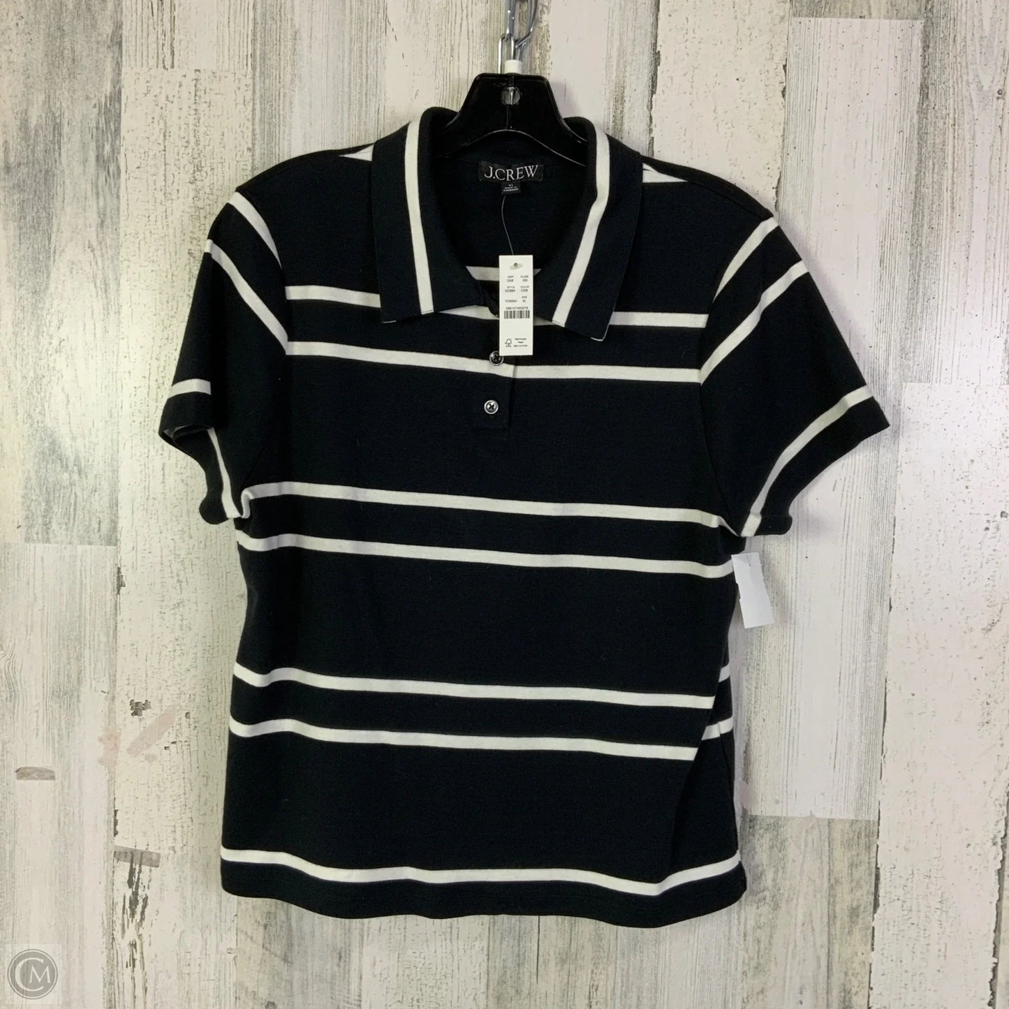 Top Short Sleeve By J. Crew In Black, Size: Xl