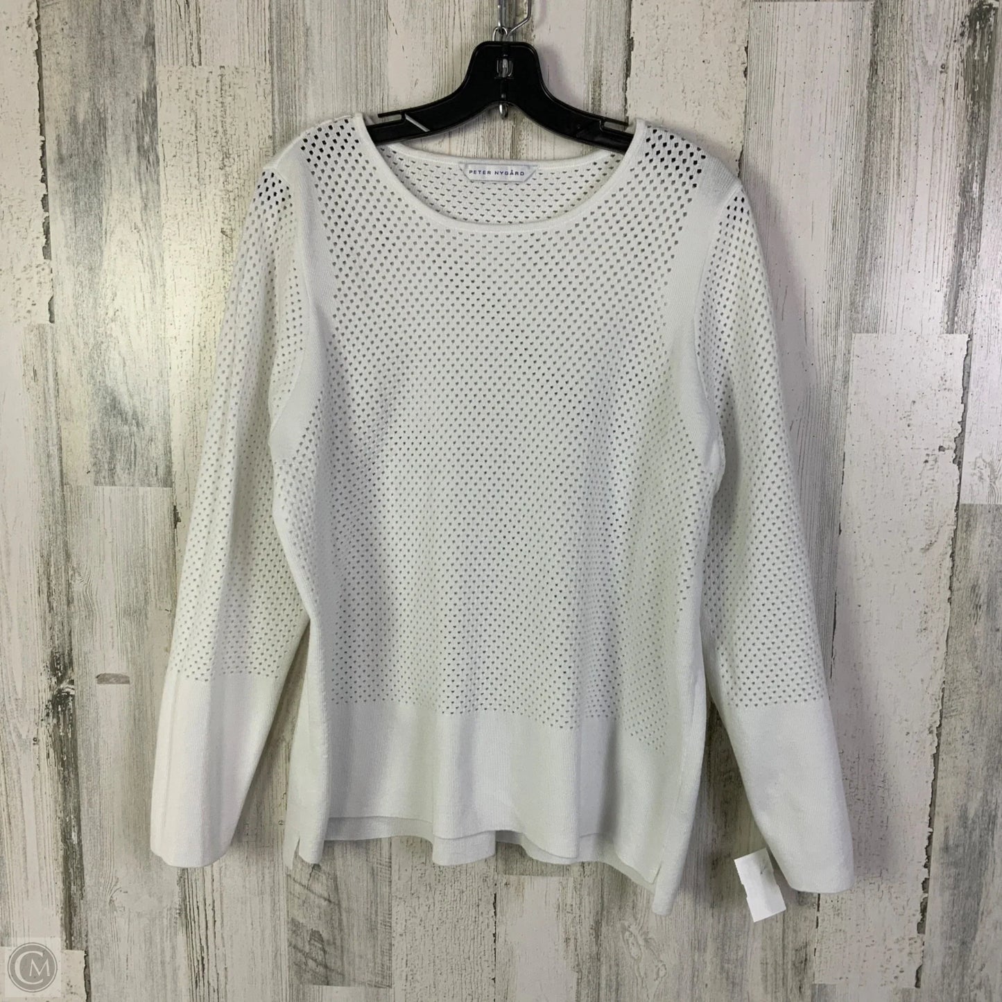 Sweater By Peter Nygard In White, Size: Xl