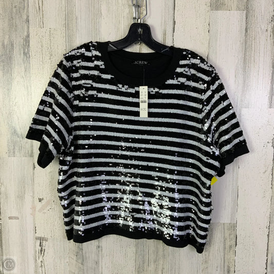 Top Short Sleeve By J. Crew In Black & White, Size: Xl