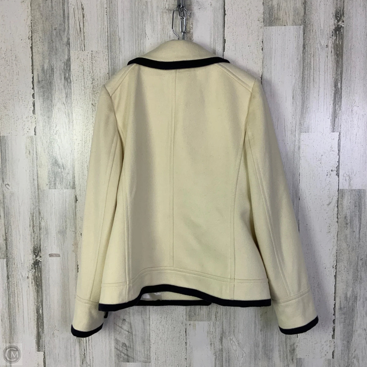 Coat Wool By J. Crew In Cream, Size: L
