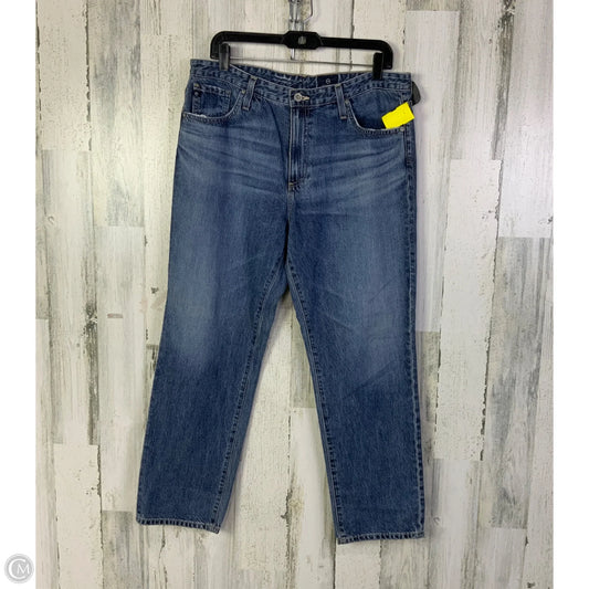 Jeans Cropped By Adriano Goldschmied In Blue Denim, Size: 14