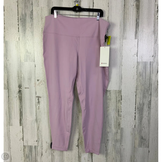 Athletic Leggings By Lululemon In Pink, Size: 20