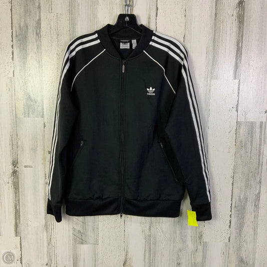 Athletic Jacket By Adidas In Black, Size: L