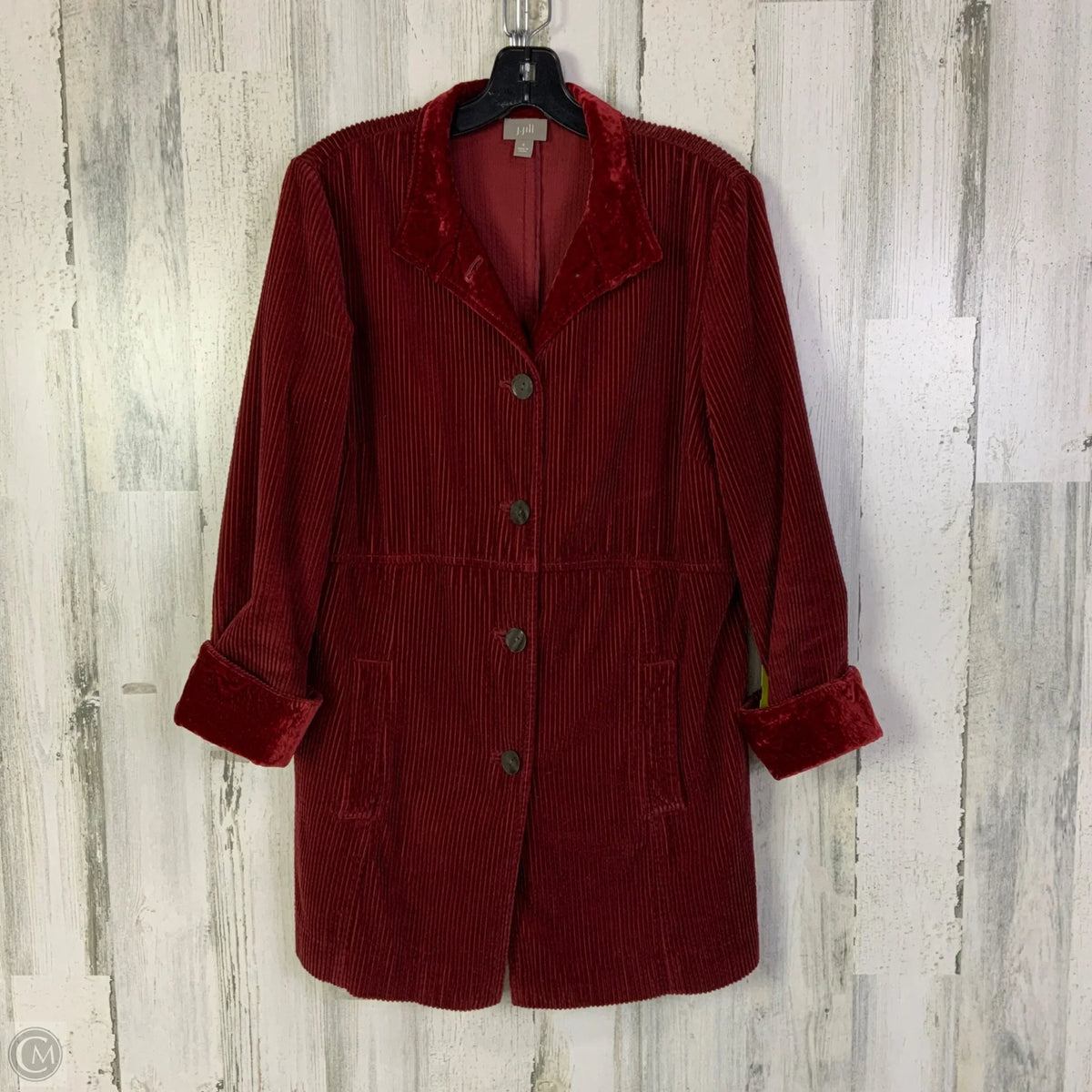 Jacket Shirt By J. Jill In Red, Size: S