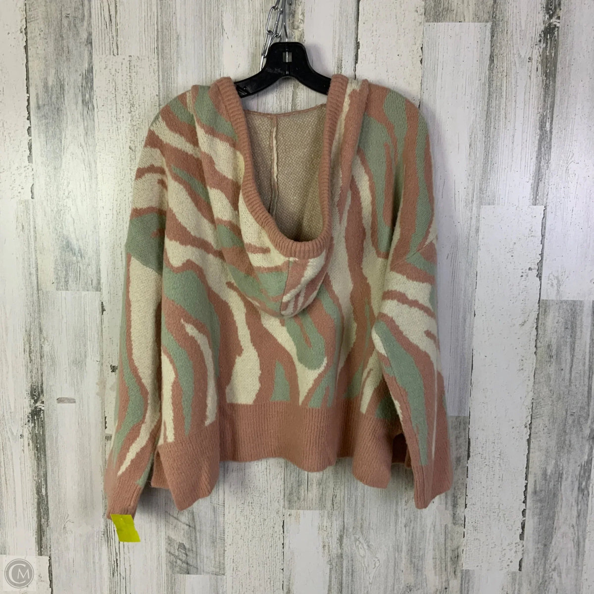 Sweater By Pol In Green & Pink, Size: M