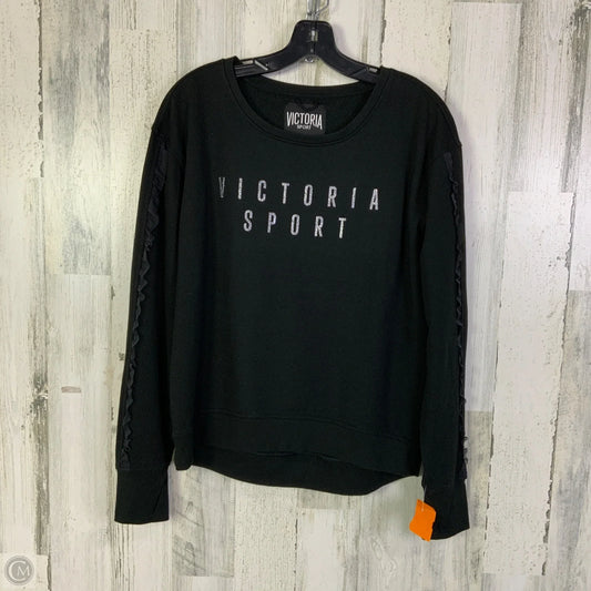 Athletic Sweatshirt Crewneck By Victorias Secret In Black, Size: S