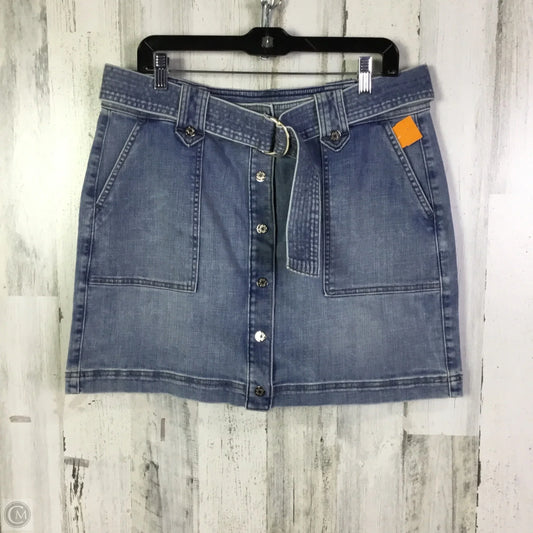 Skirt Mini & Short By White House Black Market In Blue Denim, Size: 14
