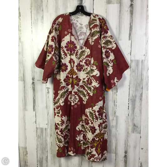 Dress Casual Maxi By Zara In Cream & Red, Size: Xs