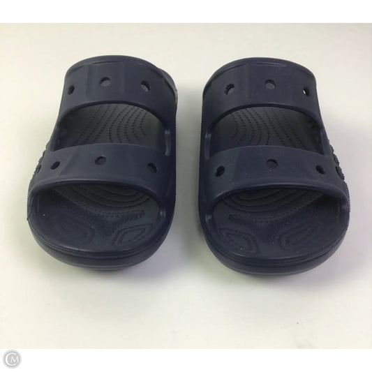 Sandals Flats By Crocs In Blue, Size: 12